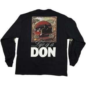 Don Toliver Life of a Don Long Sleeve Graphic T-Shirt Black XL Rap Merch LOAD